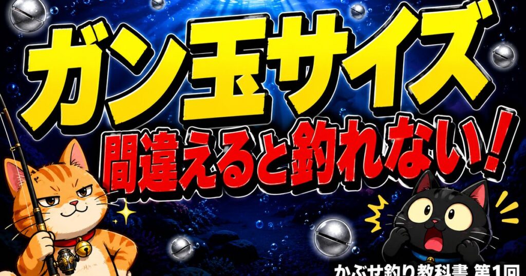 ガン玉サイズ早見表 かぶせ釣り教科書 第1回 サムネイル