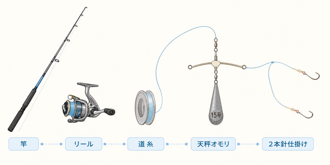 キスのちょい投げタックル構成図
