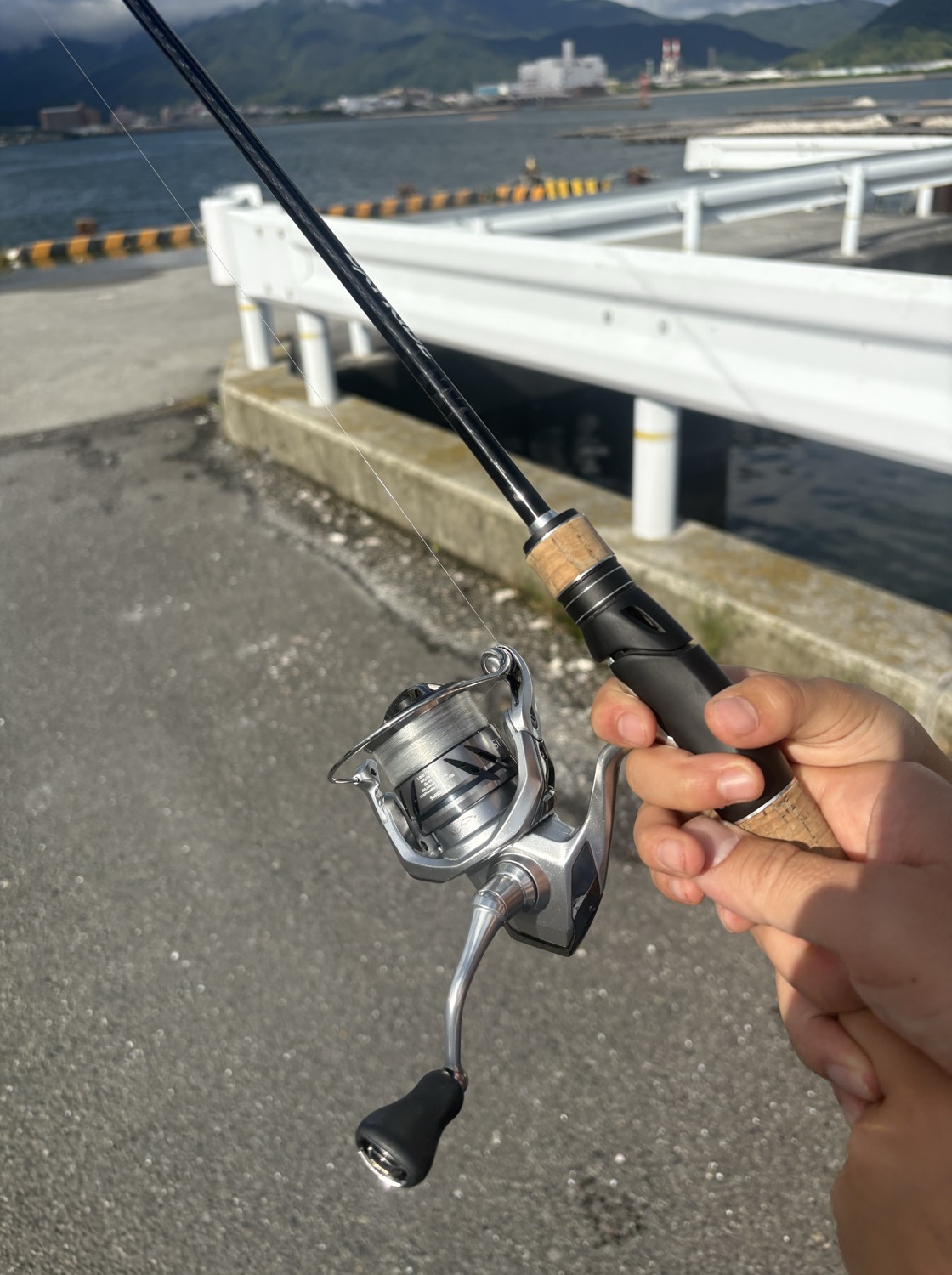 実際に使っているキス用タックル（竿とリール）